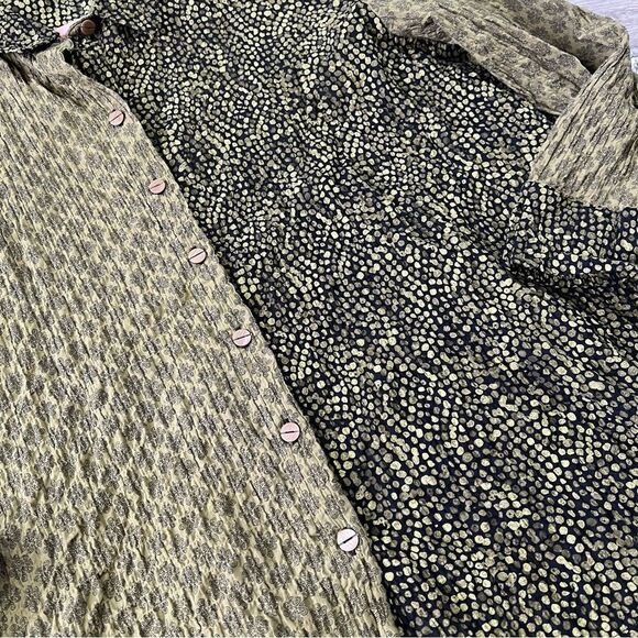 Habitat Olive and Black Patterned Blouse - Picture 3 of 7